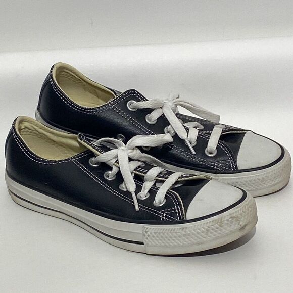Converse Unisex Allstar Chuck Taylor Leather Low Top Lace Up Sneaker Size 4/6 - Picture 1 of 10